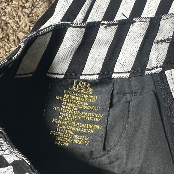 L&B Lucky & Blessed Monochrome Striped Flare Pants Size 4 - Picture 4 of 12